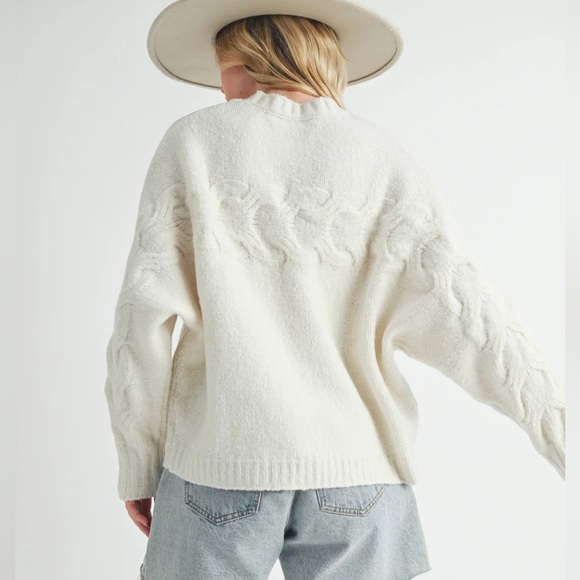 Elaine Sweater by AEIMI + CO in White - Picture 3 of 10